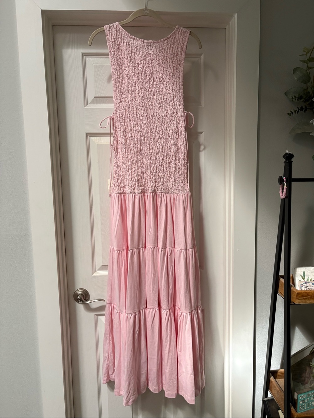 Free People Blush Pink Sleeveless Tiered Maxi Dress - Picture 4 of 10